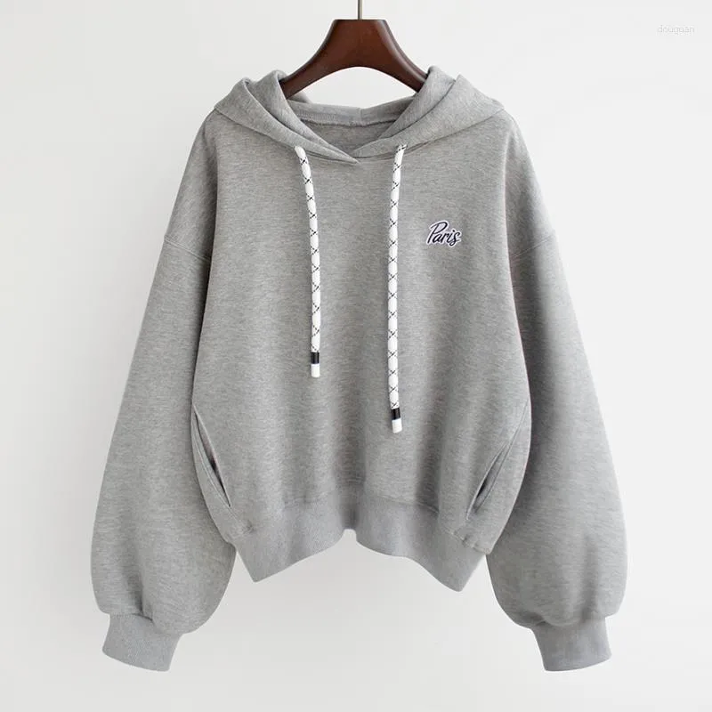 Femmes Hoodies Femmes Printemps Automne À La Mode Court À Capuche Manteaux Style Coréen Lâche Mince À Capuche Mode Casual Sweats Femme