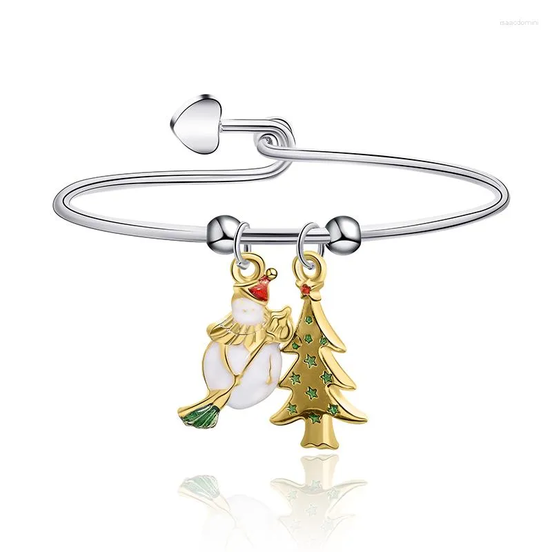 Braccialetti con ciondoli Bracciale regalo di Natale con ciondolo carino Meirenpeizi per gioielli di personalità di tendenza in lega per bambini femminili