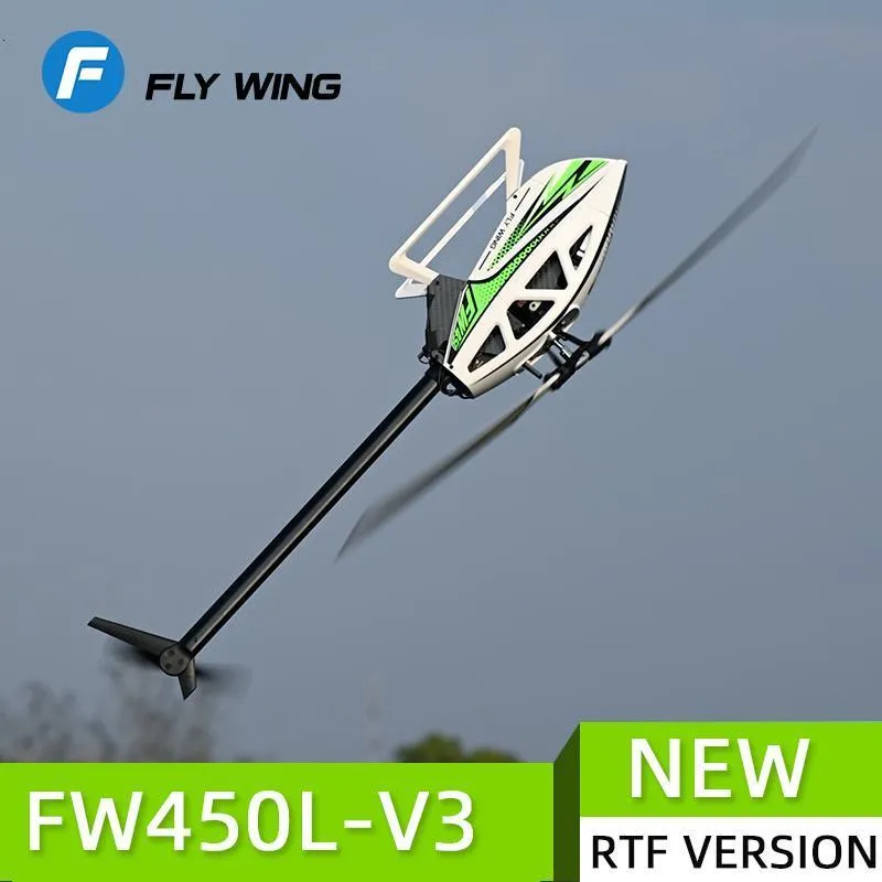 Inteligentne UAV Fly Wing FW450L V3 RTF PNP 6CH RC Helicopter 3D Auto Acrobatics GPS Hold GPS Hold z H1 System kontroli lotu dla dorosłych 230620