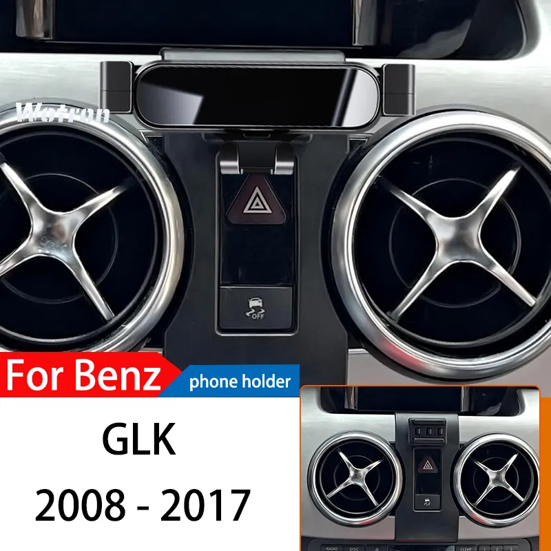 Uchwyt telefonu samochodowego dla Mercedes Benz GLK x204 2008-2017 GPS Specjalna nawigacja grawitacyjna wspornik mobilny 360 stopni obrotowy stojak