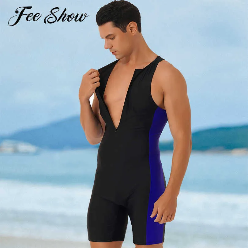 Summer Mens Sleeveless One Piece Swimsuit With Front Zipper Triathlon  Sleeveless Swimming Wetsuit, Bathing Suit, Beachwear From Xiaoma_store,  $12.54