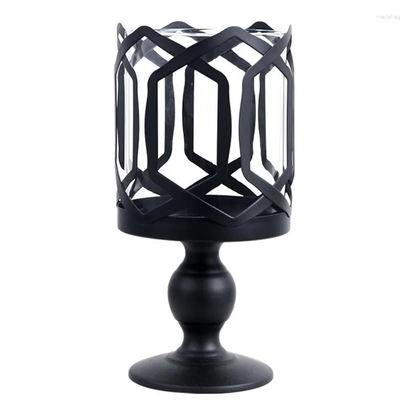 Posiadacze świec C63B Nordic Metal Candelabra Candlestick Stół