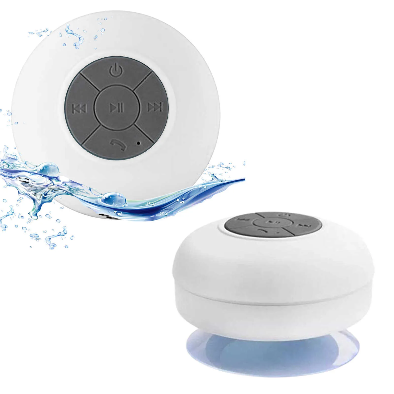 Mini głośniki Nowe prysznic mini głośnik Bluetoothes Waterproof Waterproof z puchar ssących bezprzewodowe głośniki dla pryszniców do prysznice basen łazienkowy