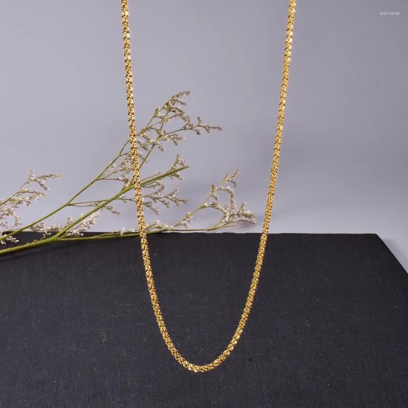 Chaînes 40 cm 5 cm mode chaîne torsadée en acier inoxydable 18 K or Rose couleur collier pour femmes collier brillant bijoux cadeau