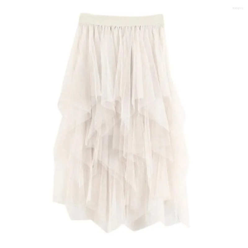 Spódnice swobodne damskie wygodne tiulle wysokiej talii plisowana tutu sata spódnica mini bielizny w kratę w połowie długości dla kobiet