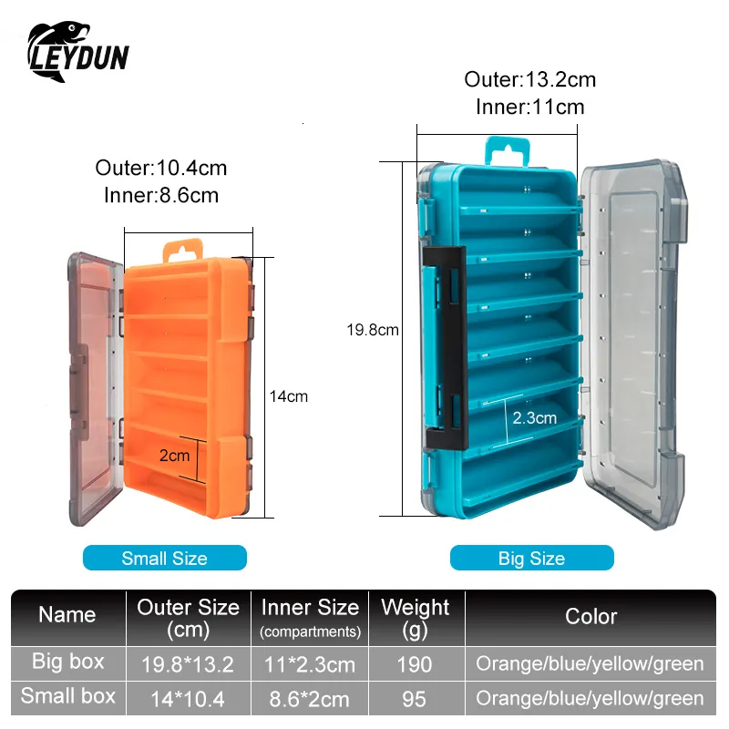 Fishing Accessories LEYDUN 12 14 Compartments Tackle Boxes Bait