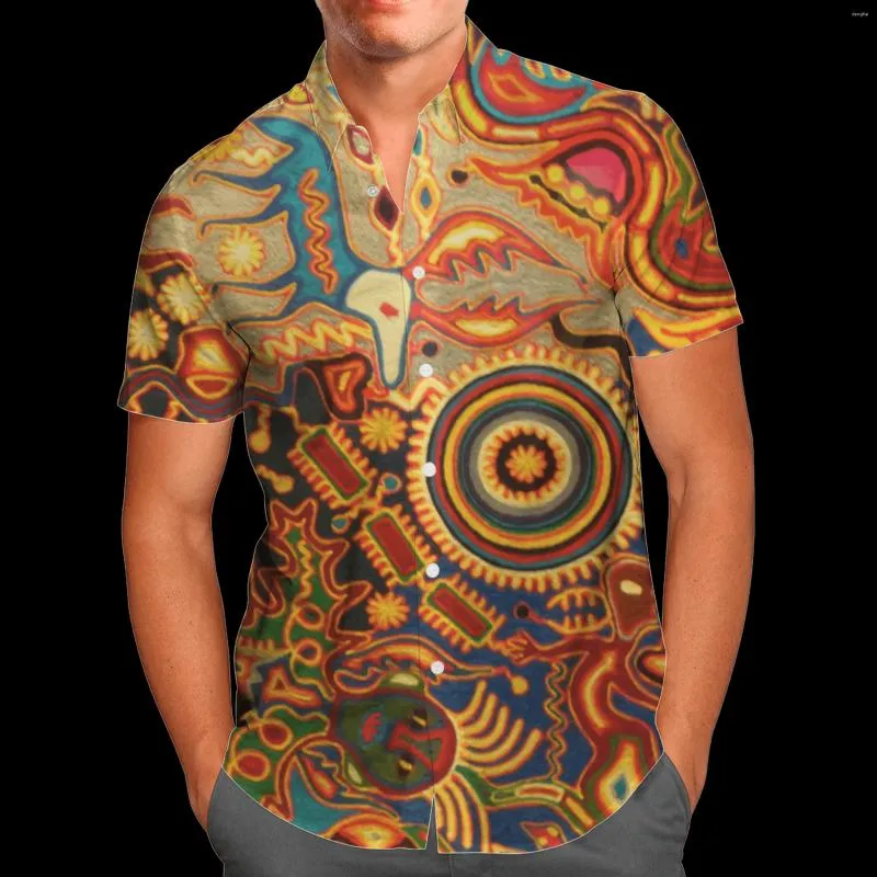 Erkekler sıradan gömlek 3d hippi gömlek Hawaii erkekler yaz kısa kollu 2023 büyük boy 5xl chitise homme-201