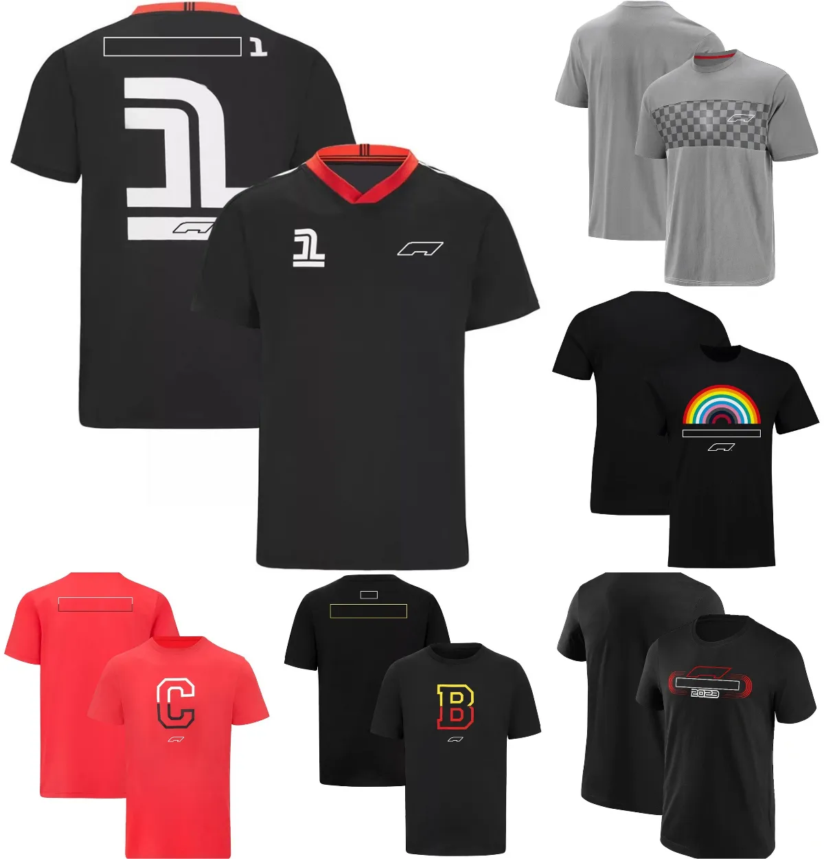 2023 F1 T-shirt D'été Formule 1 Hommes T-shirt De L'équipe De Course De Mode Grande Taille Jersey Manches Courtes Décontracté Marque Hommes Sport T-shirts