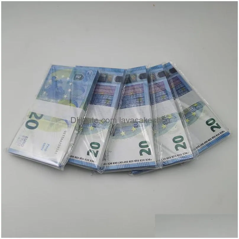 5pack party supplies movie money banknote 5 10 20 50 dollar euros realistic toy bar props copy currency fauxbillets 100 pcs/pack