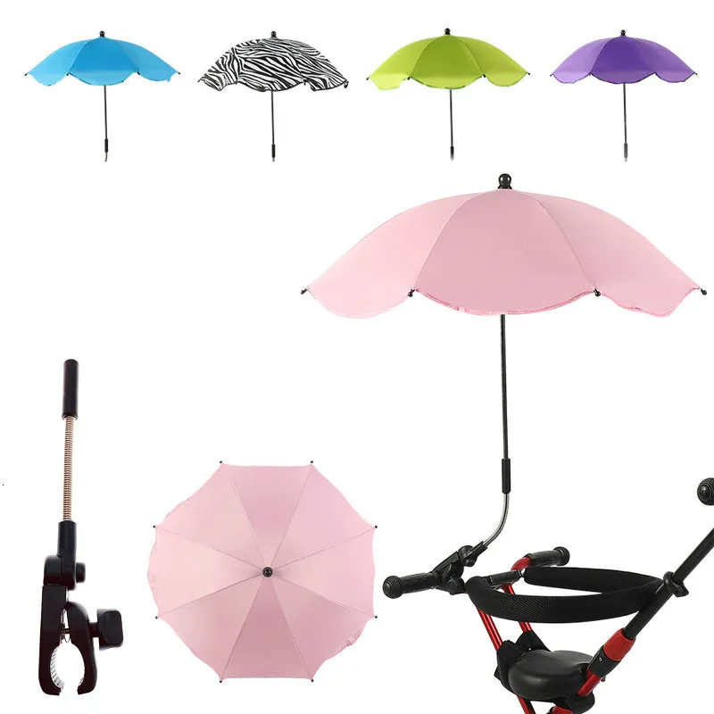 إكسسوارات أجزاء في عربة الأطفال الحماية من أشعة الشمس مقاوم المطر المظلة المظلة يمكن أن ينحني بحرية لا تصدأ Universal Accessorie 230621