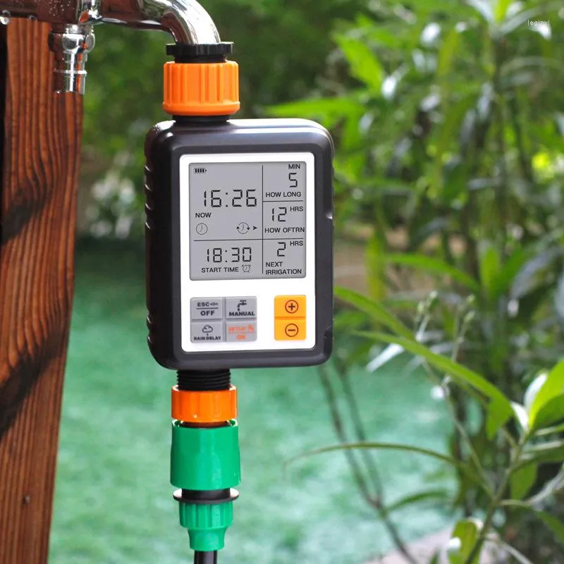 Watering Equipments Garden Automatic Programmable Digital Water Timer Large Screen Waterproof For Lawn System Irrigation Controller