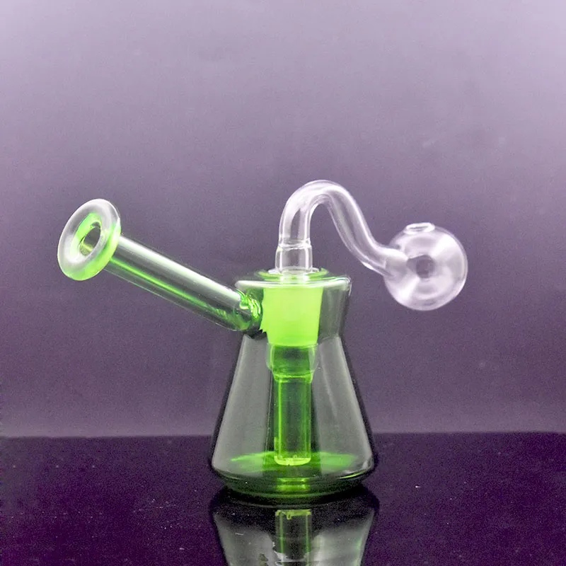 Whoelesale glas oljebrännare bong vattenpipa dab rigg liten glas bong mini bubbla bägare trevligt vatten rör med 14 mm manlig glasoljebrännare rör och rökstycke