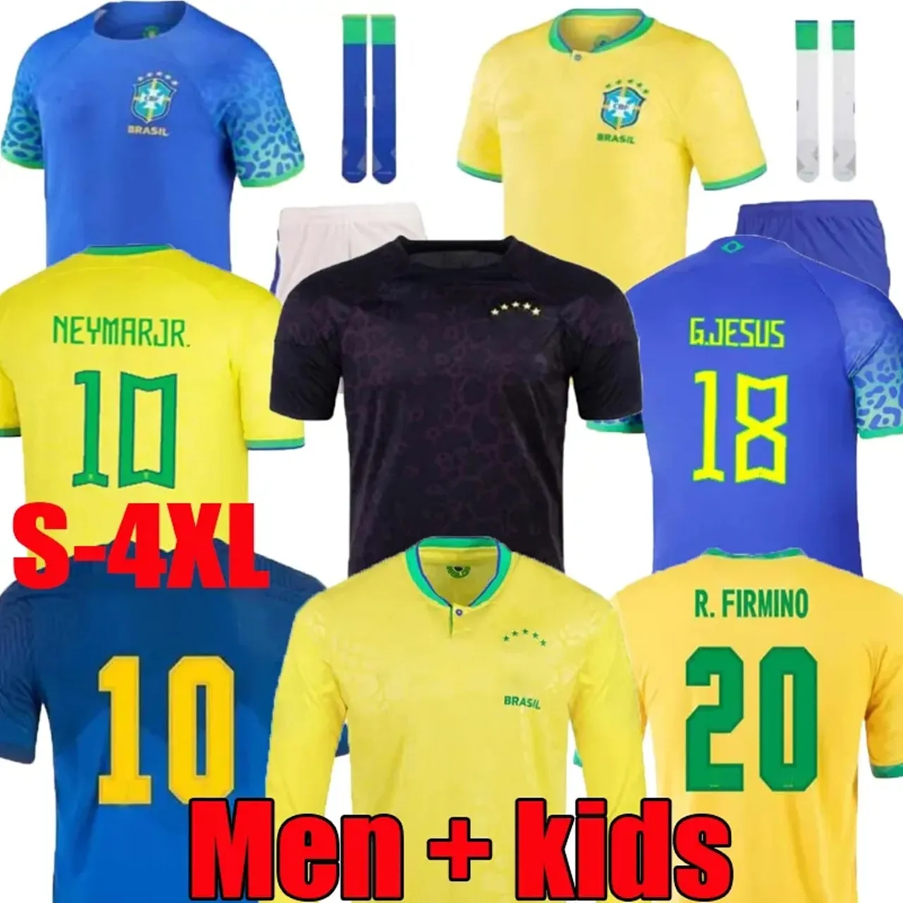 camisa de futebol 2023 BrazilS MARCELO PELE PAQUETA NERES COUTINHO FIRMINO JESUS VINI JR 22 23 24 NOVA camisa de futebol BrasilS masculino e infantil kit top