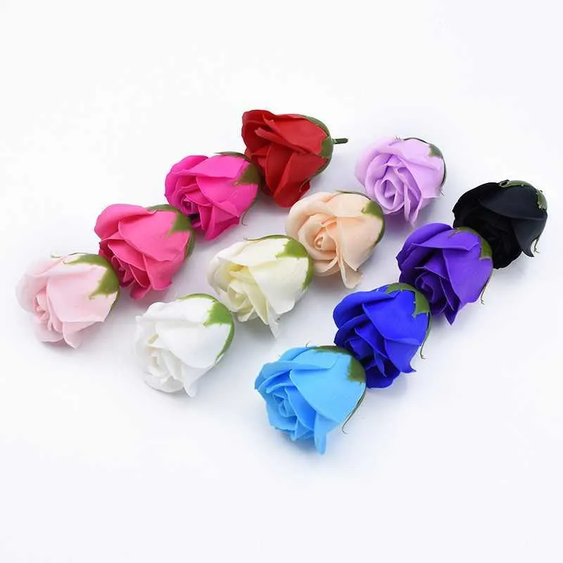 Flores secas 5/10 piezas Jabón artificial Flor Pétalos de baño Boda Accesorios nupciales decorativos Liquidación Decoración del hogar Oso de peluche de rosas