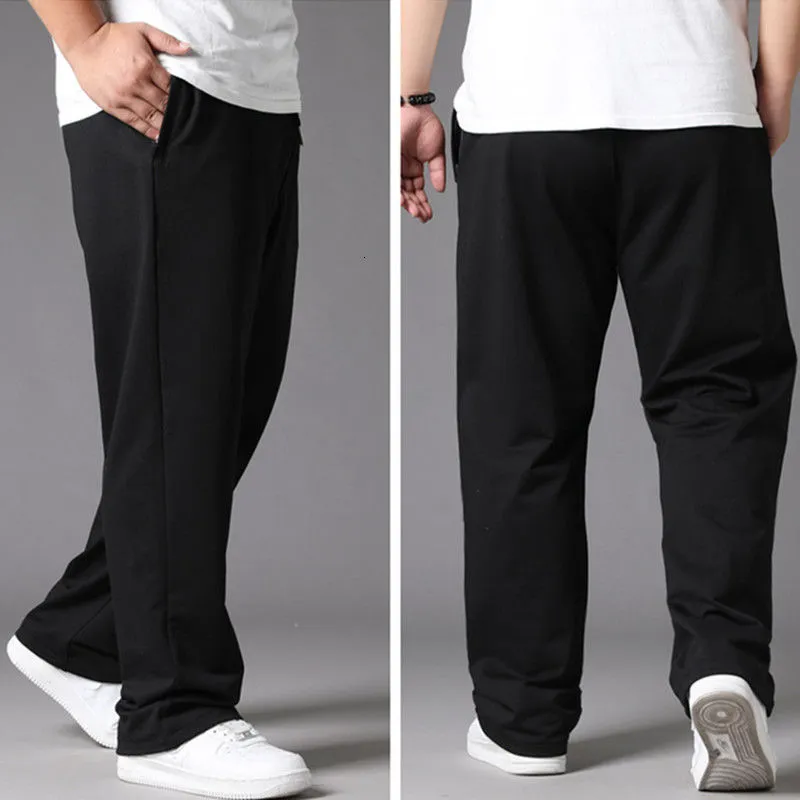 Korean Straight Leg Oversized Black Sweatpants For Men Casual, Loose Fit  Mens Linen Trousers Matalan In Plus Sizes Fashionable Streetwear Clothing  10XL From Pang02, $23.82