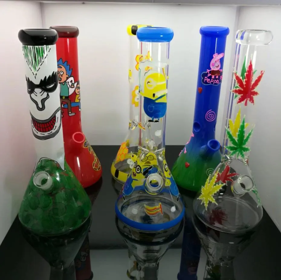 Rury dymne Hookah Bong Glass Rig Oil Water Bongs Paint Nocne światło Klasyczne duże szklane papieros Bongs