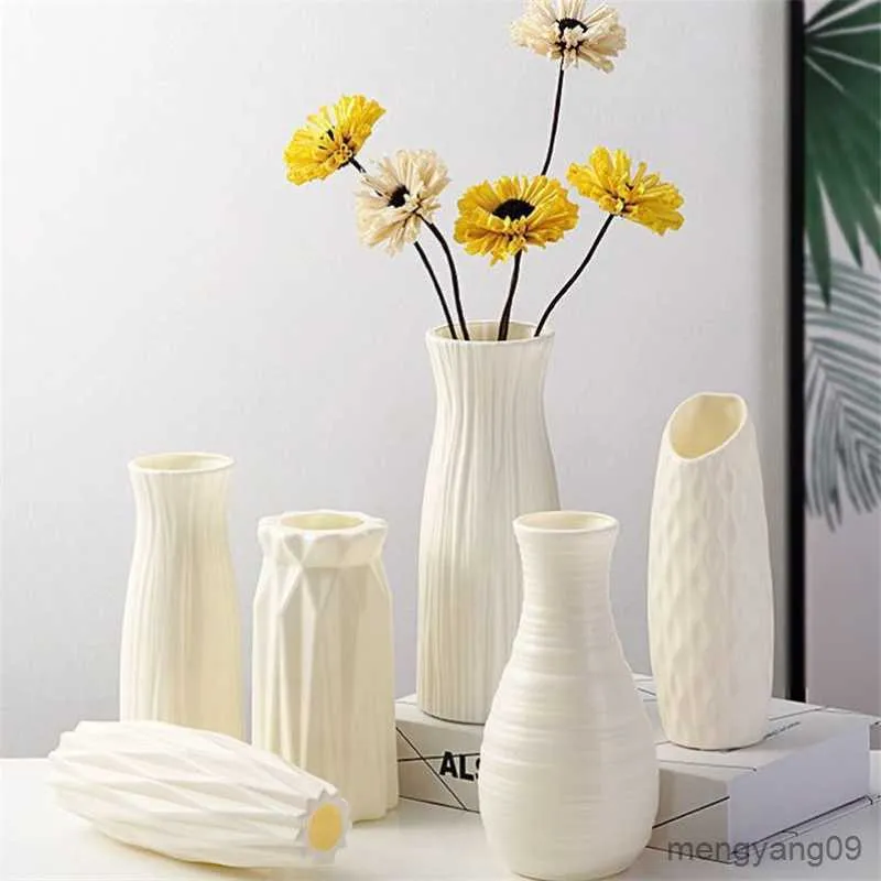 Planters Pots Home Simple Plastic Small Fresh Flower Pot Storage Bottle for Flowers Modern Home Living Room Decoration Ornaments R230621