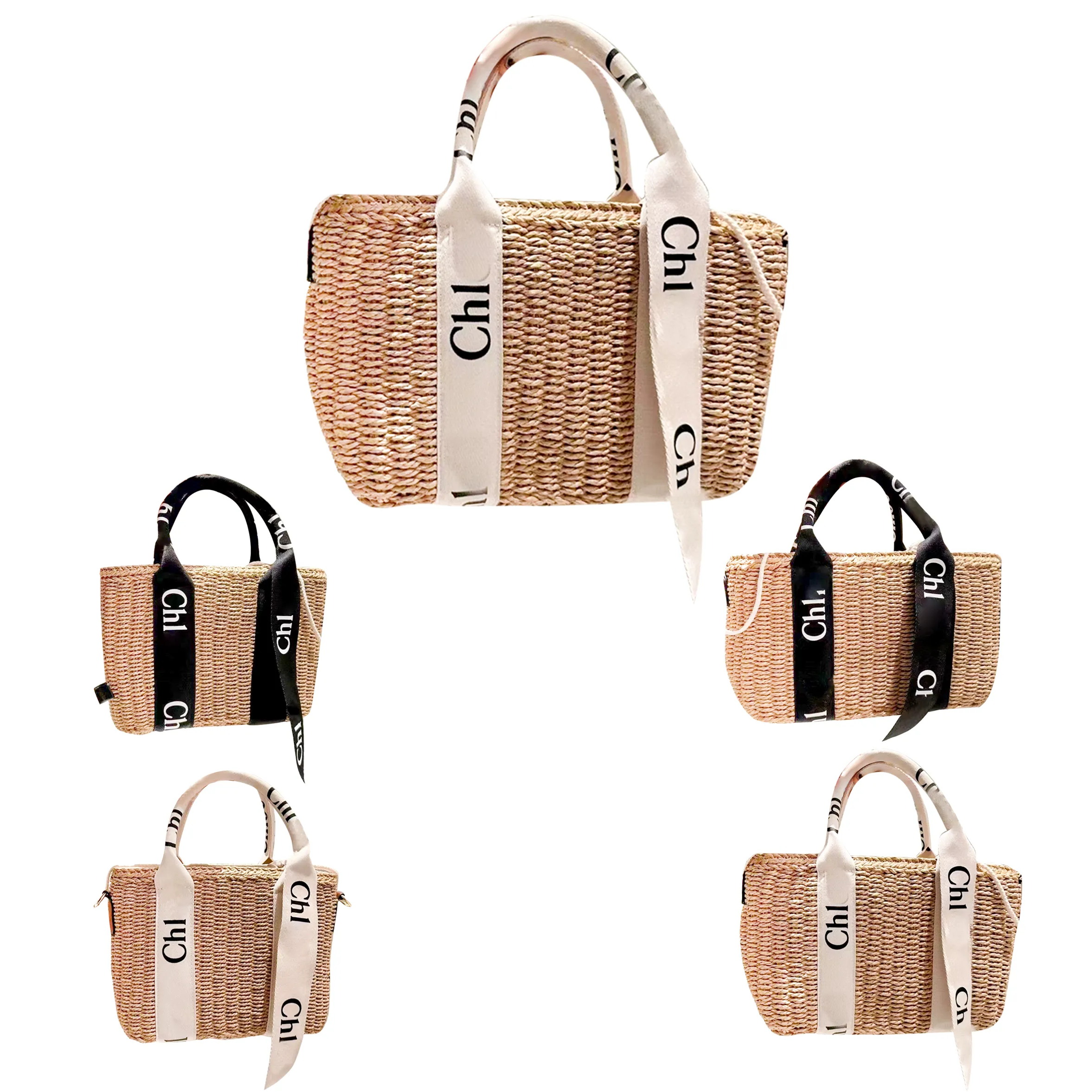 Cross Body luxes Designer sac à main pour femme épaule panier voyage boisé tissage de paille raphias fourre-tout mens pochettes été mode top poignée boutique shopper sac de plage