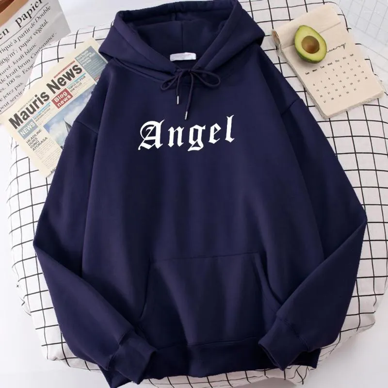 Mäns hoodies ängel kreativitet brev trycker manliga roliga fashionsweatshirt nyhet axel droppkläder harajuku hooded hoodie män