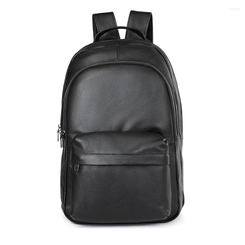 Mochila masculina primeira camada couro de vaca lazer mulheres viagens negócios grande capacidade 15,6 polegadas bolsa para computador unissex mochila escolar