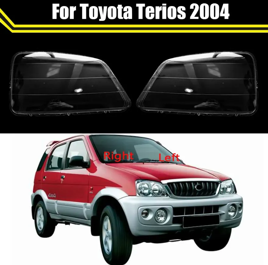 Auto Head Lamp Light Case For Toyota Terios 2004 Car Front Headlight Lens Cover Lampshade Glass Lampcover Caps Headlamp Shell