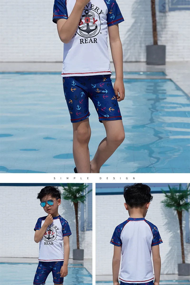 Boys Football Pattern Swim Trunks - Quick Dry Board Shorts For Swimming & Beach