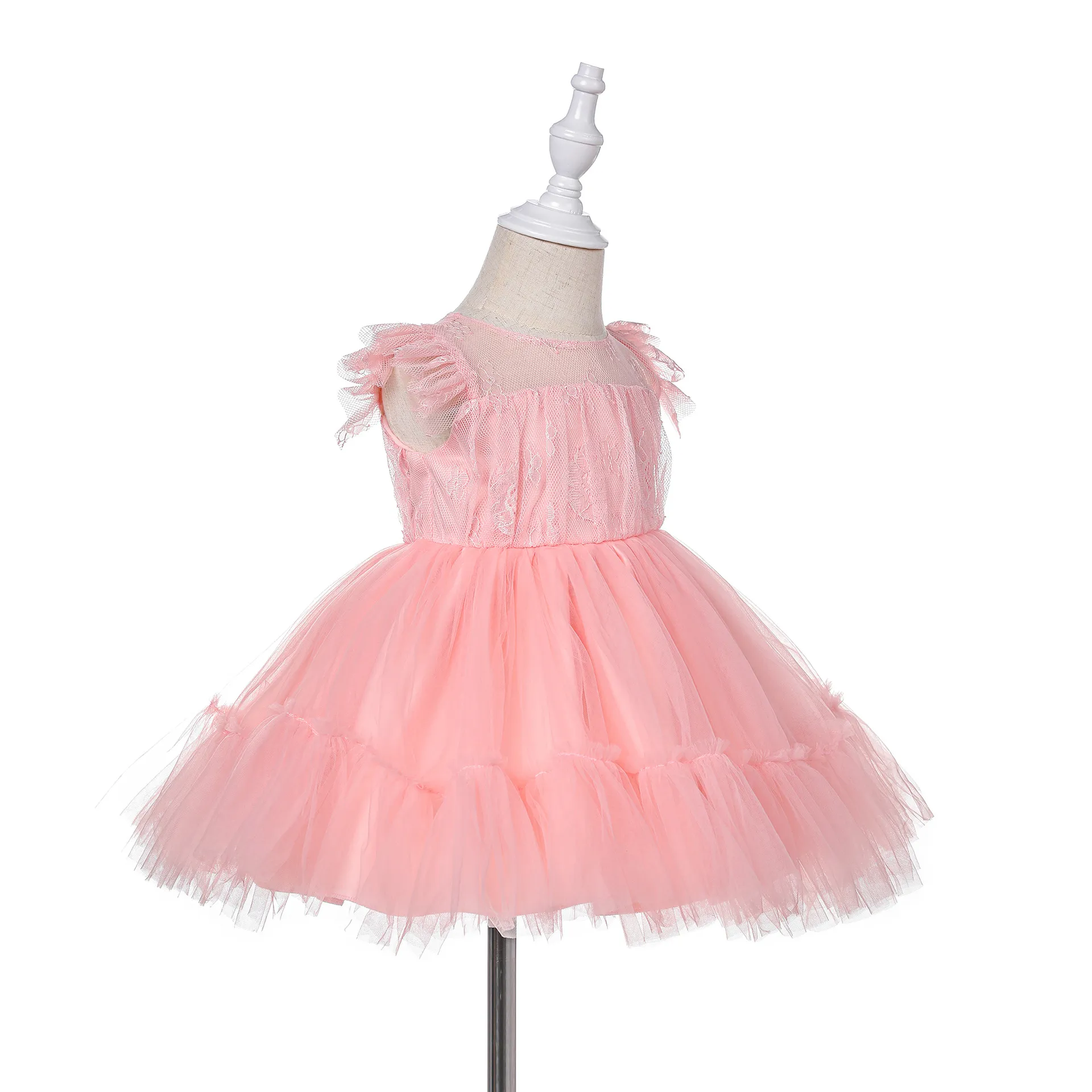 Babykleid Formelle Spitze Tüll Taufkleid Kleinkind BiParty Kommunionkleid