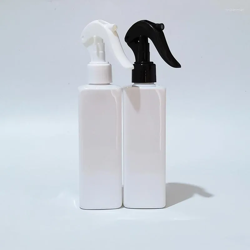 Storage Bottles 20pcs 250ml Square Empty White Plastic Bottle Trigger Sprayer Water Pumps Used For Flowers Household Makeup Mist Spray Pump