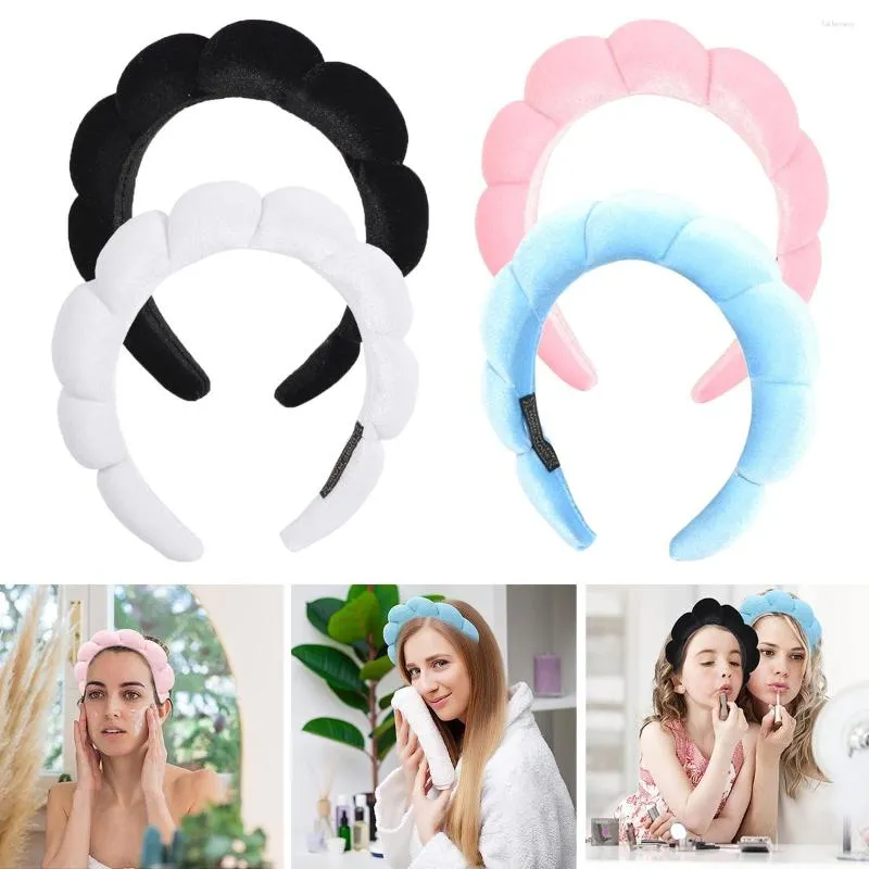 Hårklipp spa band twist svamp huvud båge hög skalle franska modetemperament tvätt ansikte makeup accessoarer plysch