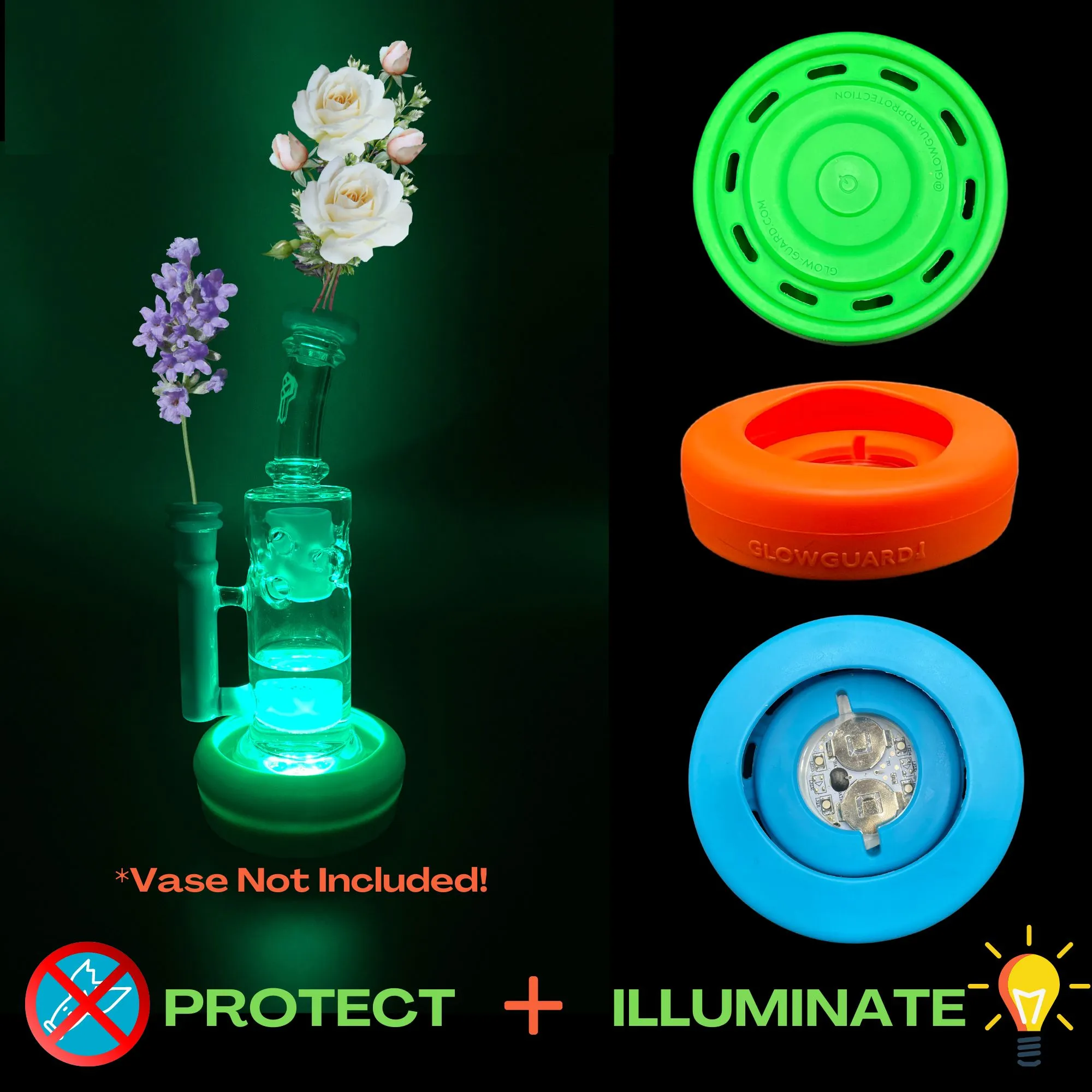 ボンガラス水道水路交換可能なコインバッテリーLEDシリコンベースバンパー3IN  4.25インストレートチューブまたはビーカーベース420アダルトパーティーギフトストーナーズアクセサリーを￥1,124 | DHgate