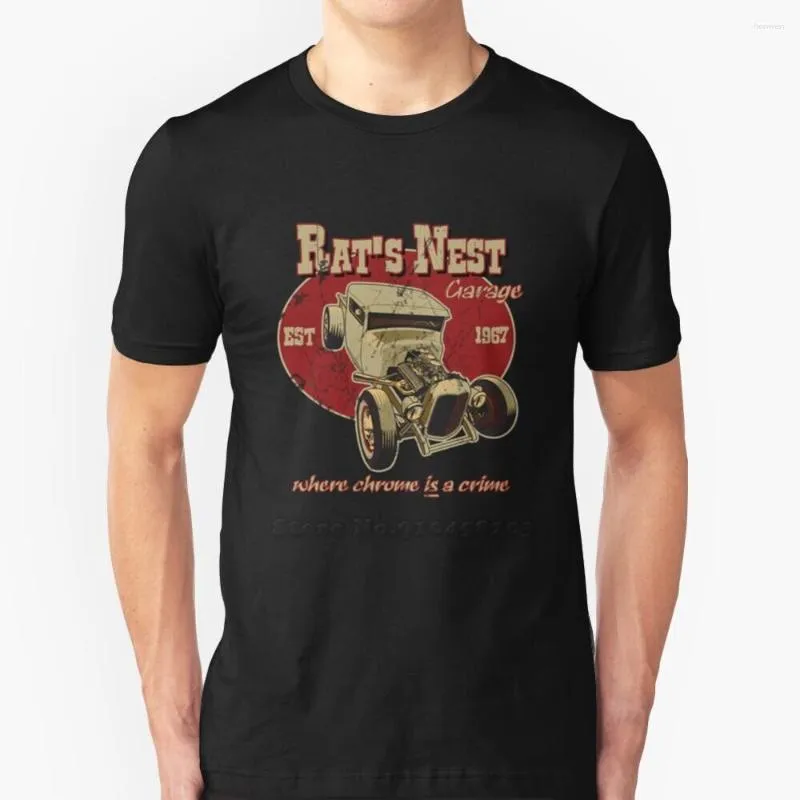 T-shirts pour hommes The Rat'S Nest Shirt Summer Fashion Casual Cotton Round Neck Rat Rod Counter Culture Punk Greaser