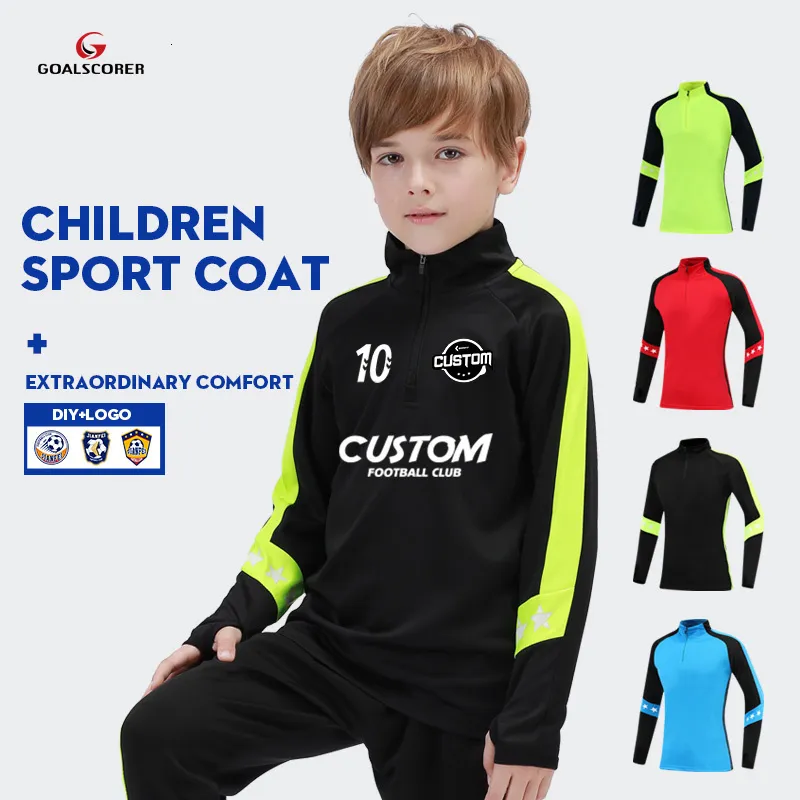 SetsSuits Kinder-Fußball-Trainingsanzug, Kinder-Fußball-Trainingsanzug, warmes Flecce-Training, Fußball-Uniform, Fußball-Sportbekleidung, einheitlicher Trainingsanzug für Jungen, 230620