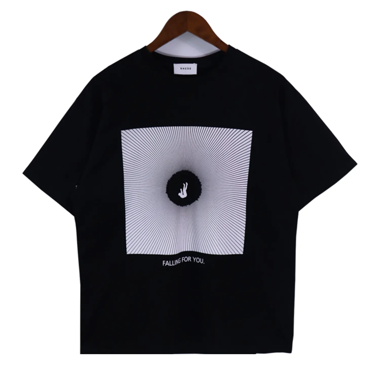 24S Herren-T-Shirt Rude Designer Kleidung Grafik Top Sommer Kurzarm Hip Hop Alphabet Graffiti drucken Loose Shirt Casual S