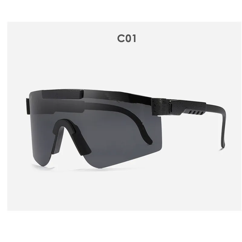 Lunettes de soleil lunettes de cyclisme Double Wides marque polarisée miroir lentille cadre Uv400 Protection avec étui avec