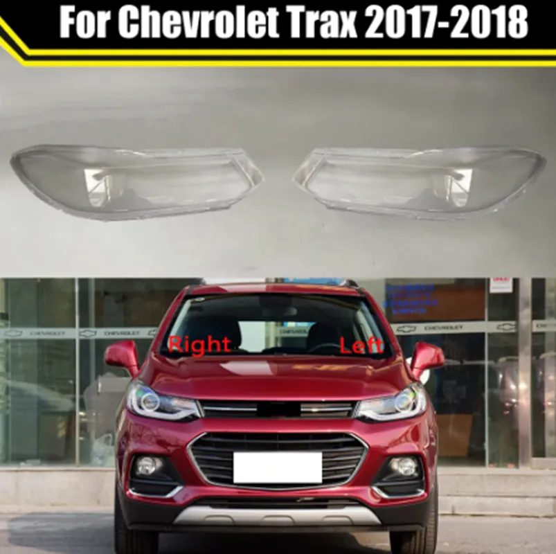 Auto Headlamp -fodral för Chevrolet Trax 2017 2018 Bilens främre strålkastare Täck Glaslampa Skal Lens Glass Caps Light Lampshade