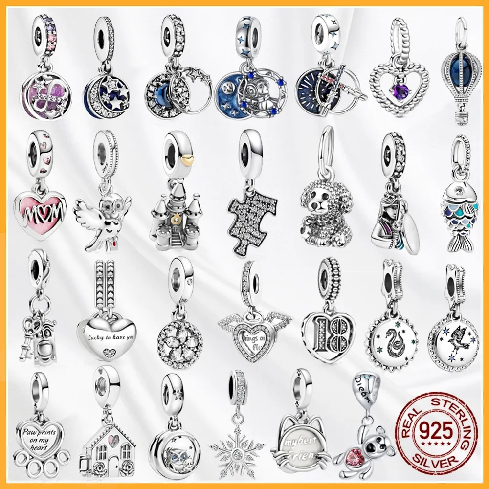 Nytt mode 925 Sterling Silver Charms Pendant Fit Original Pandora Armband Diy Women's Jewelry Special Gift Full