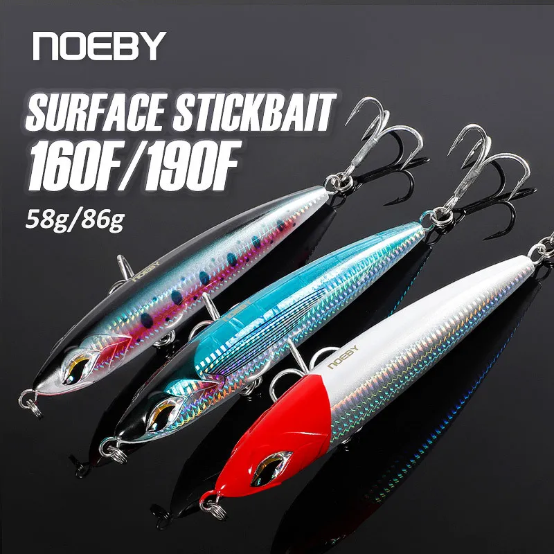 Betar lockar noeby 160f 190f yta stickbait fiske lockar flytande båt som trollar stora blyerts konstgjorda bete för gt havsbasfiske lock 230621