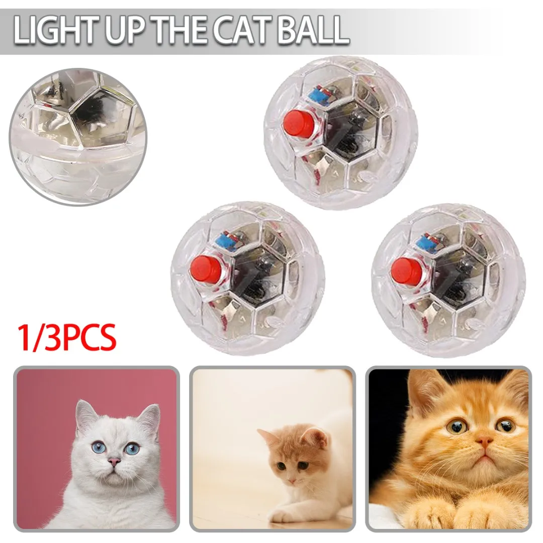 Palline luminose attivate dal gatto Equipaggiamento paranormale Ghost Motion Giocattolo interattivo Cambia colore Flash Ball Ghost Pet Toys