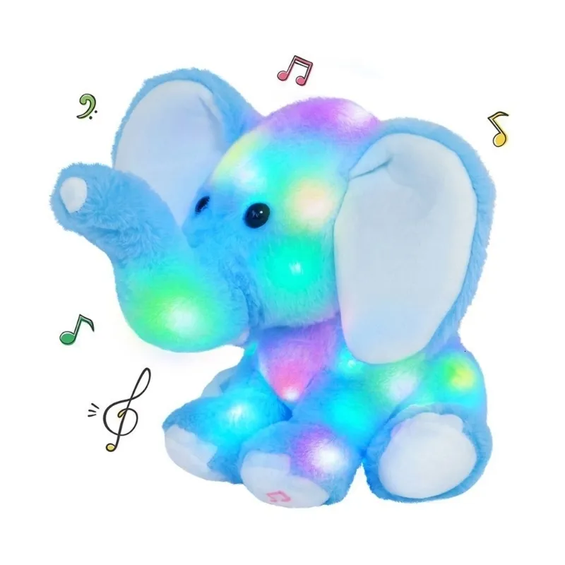 Plush Light Up Toys Light Up Stuffed Animal Elephant Plush Lullaby
