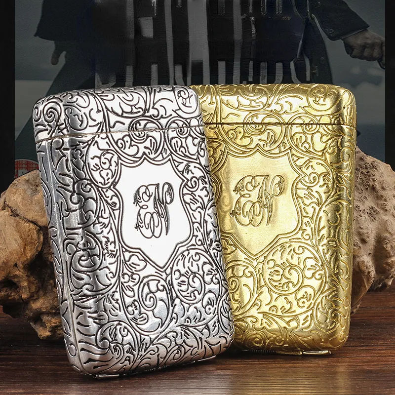 Copper Ultra-thin Slim Metal Cigarette Case with Three-sided Carving for  Men from Dhgate Cigar Accessories