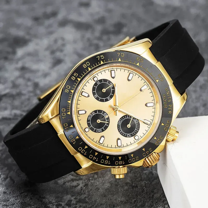 heren DAYTONGNA horloges Japan chronograaf uurwerk volledig roestvrij staal saffierglas 5ATM waterdicht superlichtgevend 41 mm montre de luxe polshorloges