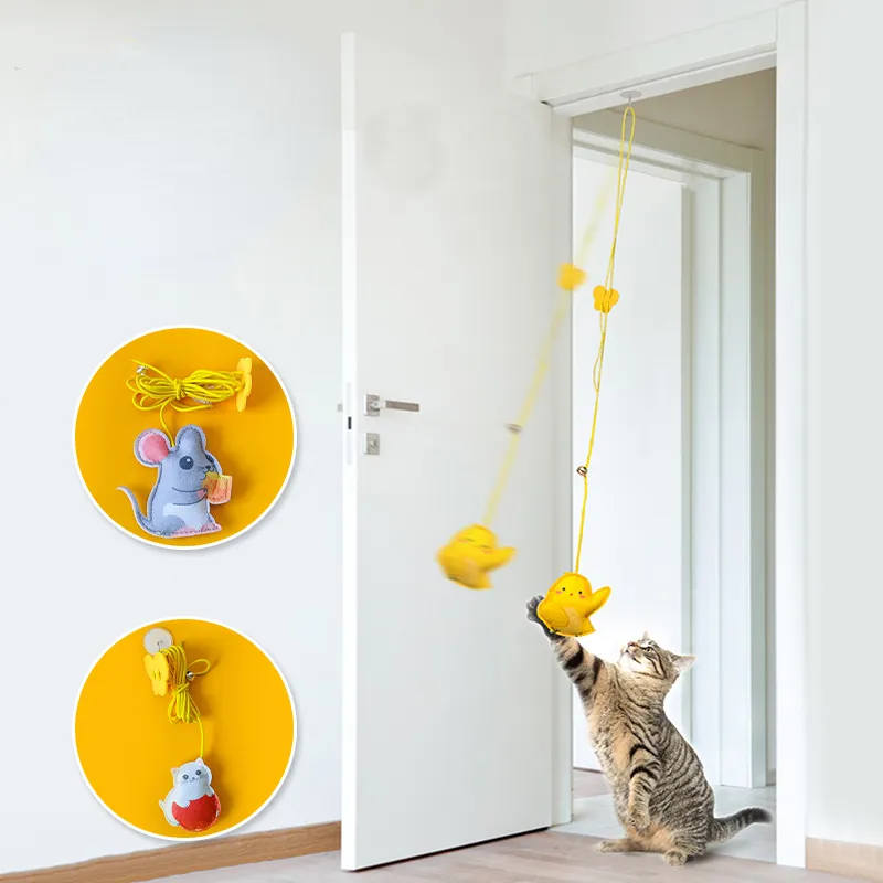 Cat Supplies Interactive Cat Toy Hanging Simulation Cat Toy Funny Self-hey Interactive Toy for Kitten Playing Teaser pet toys
