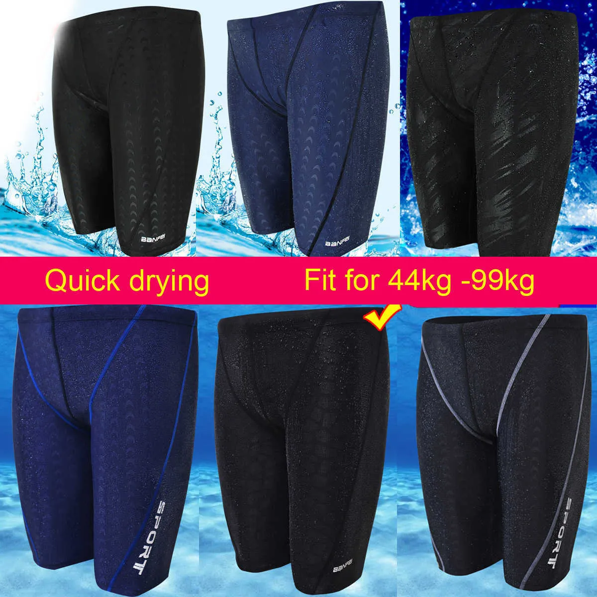 Costumi da bagno da uomo Costume da bagno in pelle di squalo Plus Size Pantaloncini da bagno Costume da bagno Jammer da nuoto Boxer Pantaloncini da bagno da piscina Costumi da bagno per ragazzi Quick DryHKD230621