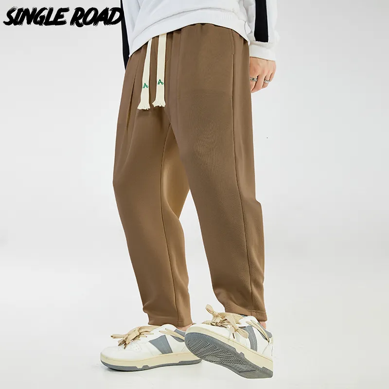 Heren Broek Single Road Baggy Joggers Mannen Katoen Corduroy Joggingbroek Stateboarding Streetwear Running Sport Casual 230620