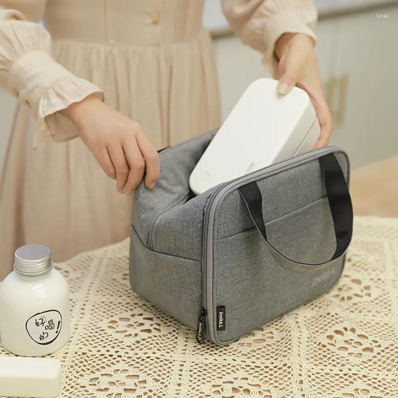 Storage Bags Insulated Bento Tote Bag Aluminum Foil Insulation Large Capacity Food Container Lunch Box Handheld