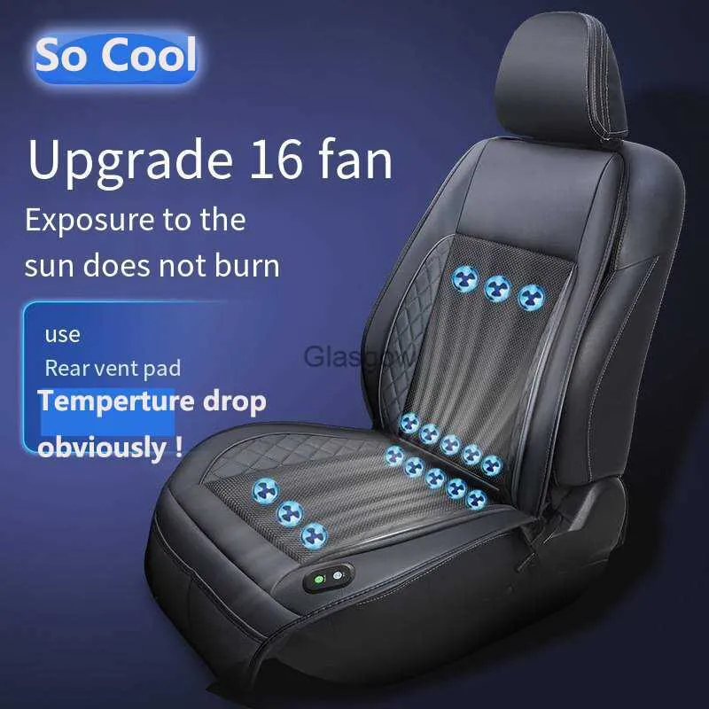 Zitkussens DC12V 24V 3D Spacer Auto Zomer Cool Air Zitkussen Met 16Fan VanFast Blazen Ventilatie Seat Cooling pat C230621