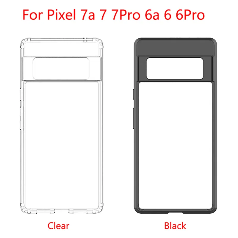 For Google Pixel 7A Case For Pixel 7A Cover Hard Clear PC Soft TPU