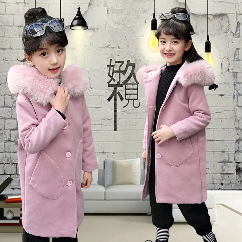 Coat Girl en ceket pamuklu giyim 2pcs sıcak kalınlaştırıcı artı kadife kış sonbahar okulu hediyesi çocuk giyim 230620