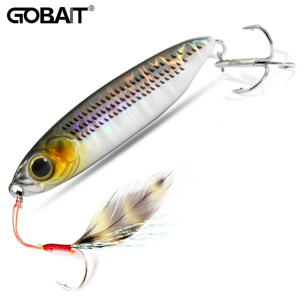 Baits Lures Feather Fishing Colorful Carbon Metal Jig Lure Spinning Spoon Artificial Bait Bass Hook of Minnow Sinking Casting Pesca Tackle 230620