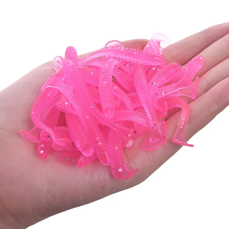 Silicone Soft Plastic Lures 20 Or 50 Jig Wobblers With Spiral Tail